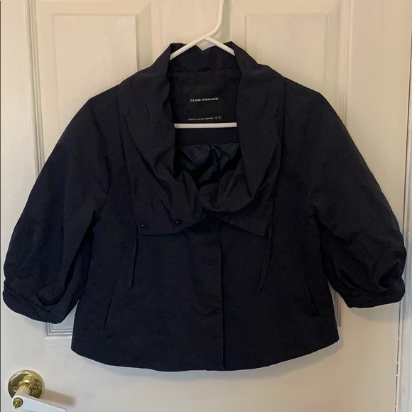 Club Monaco cropped jacket - navy - Picture 1 of 7